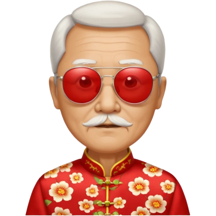 cheongsam ancient old man with sunglasses emoji