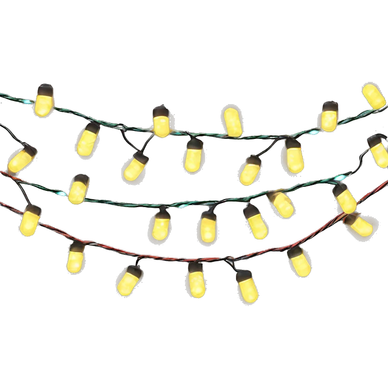 A strand of Christmas lights  emoji