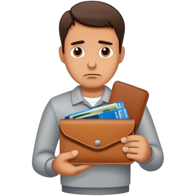man lost money emoji
