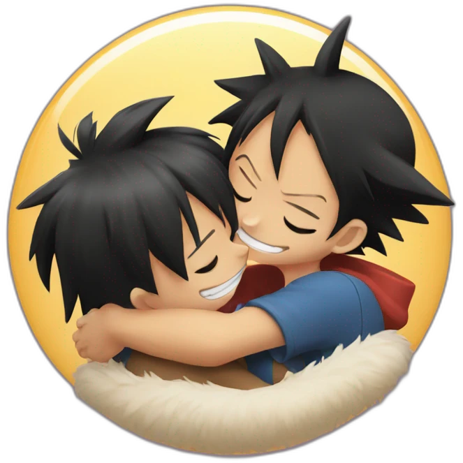 Luffy Hug Eevee emoji