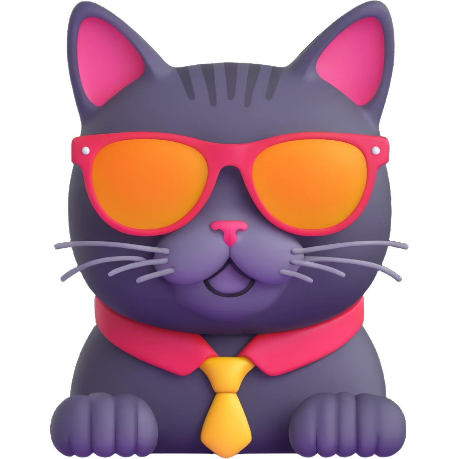 cat wearing sunglasses emoji