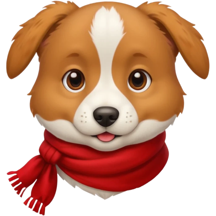 Dog with red scarf emoji