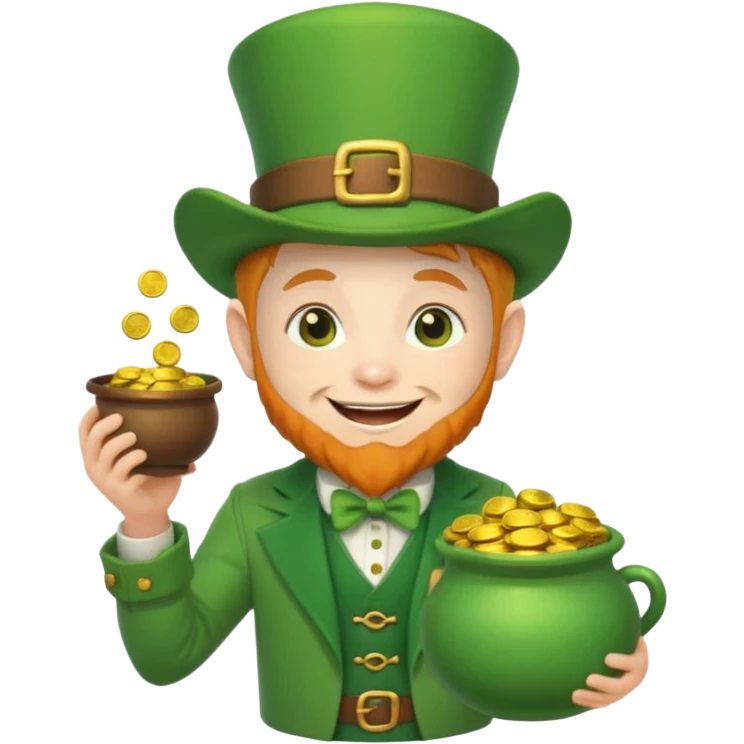 cute kawaii leprechaun emoji