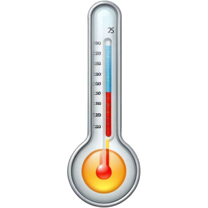 a medical thermometer whose temperature has risen too high emoji
