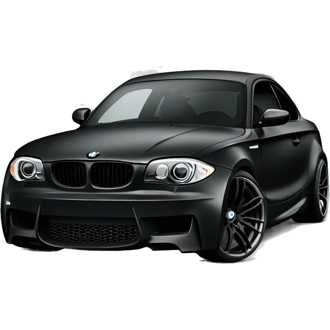 BMW 1 coupe black with widebody emoji