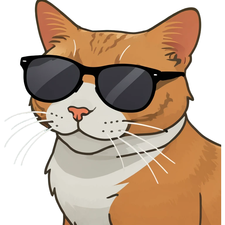 Cat with sunglasses emoji