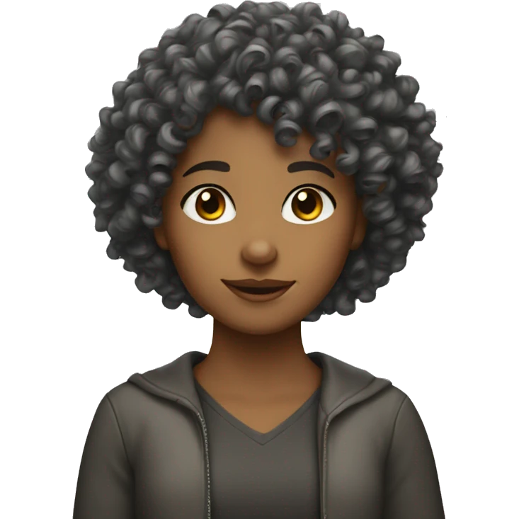 Curly hair girl emoji