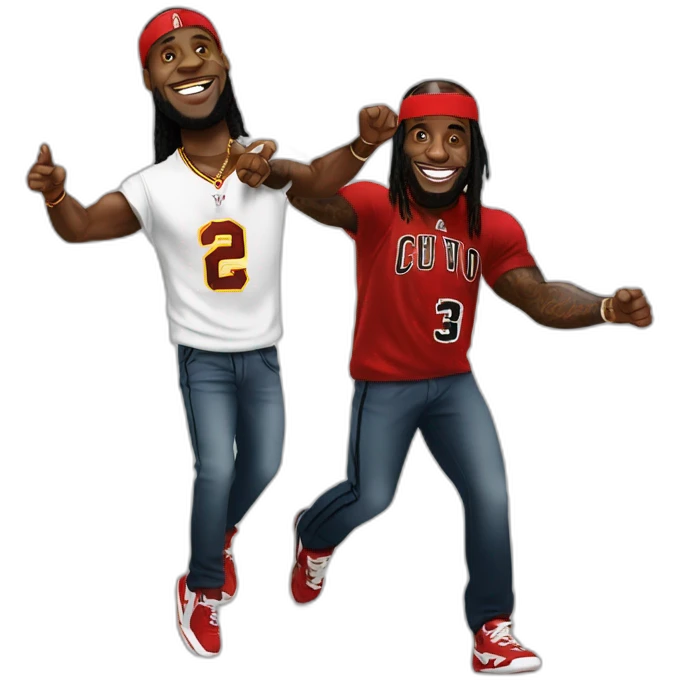 Lebron Dancing with Lil Wayne emoji