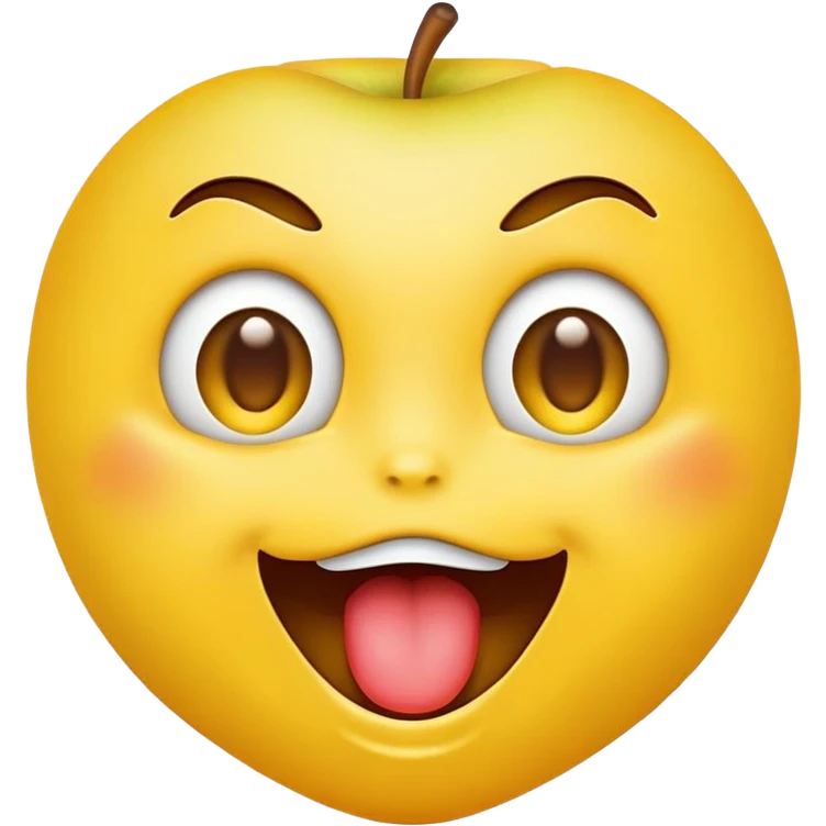 Make me a classic yellow emoji (styled like an apple emoji) that has X's instead of their two eyes and has their mouth open with its tongue sticking out to the left  emoji