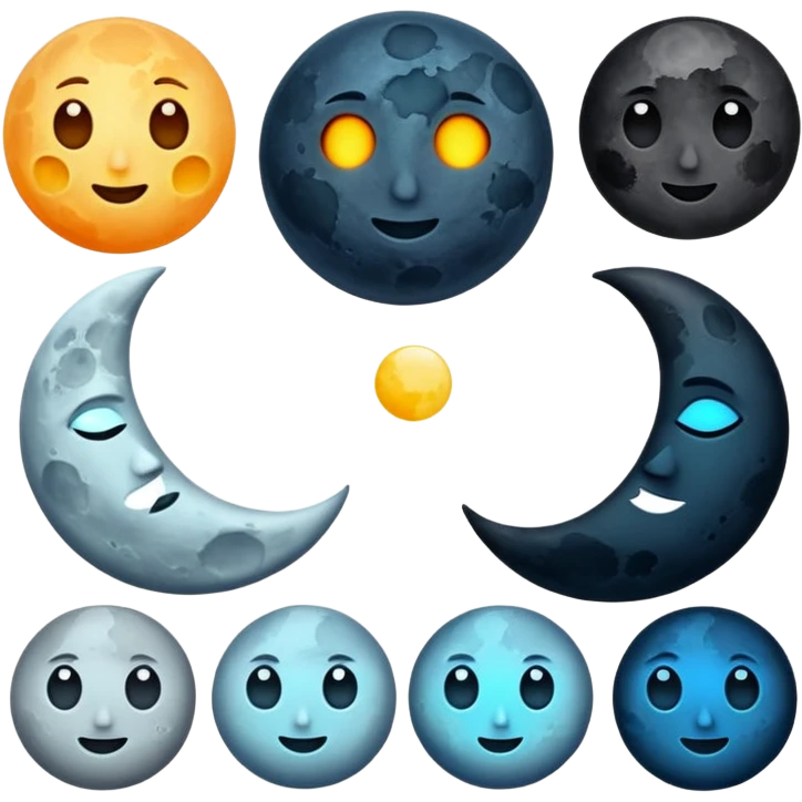 phases of the moon emoji