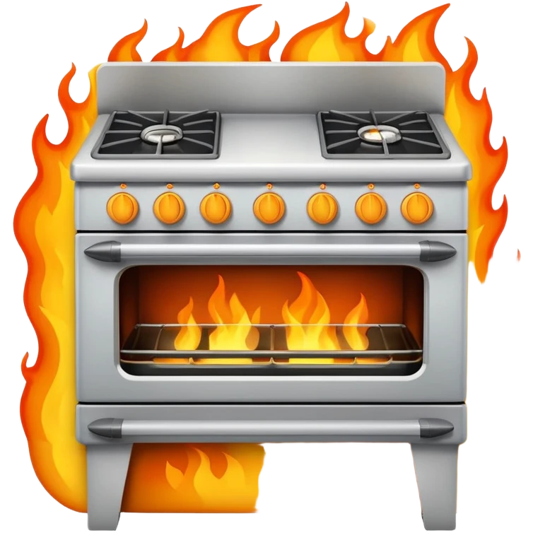 Stove on fire emoji