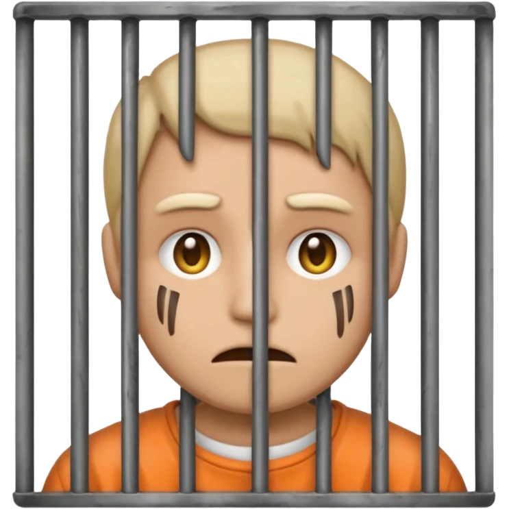 entsetztes Emoji im Gefängnis emoji