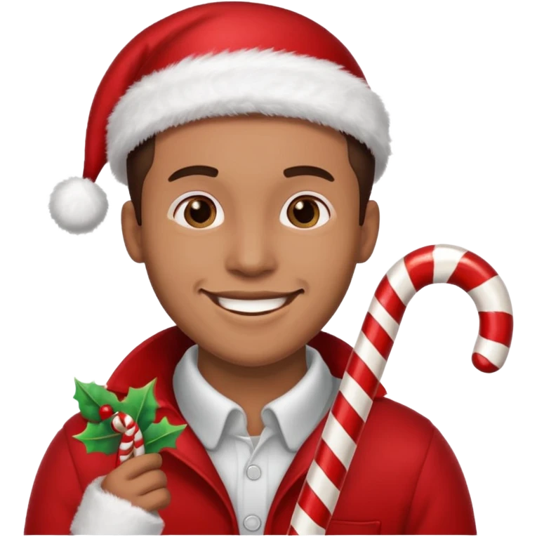 man with a candy cane emoji