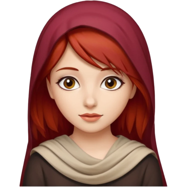 Chica Pelo corto de color rojo cereza con chica árabe pelo largo guapísima  emoji