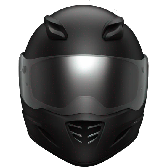 Black Motorcycle helmet profile gp  emoji