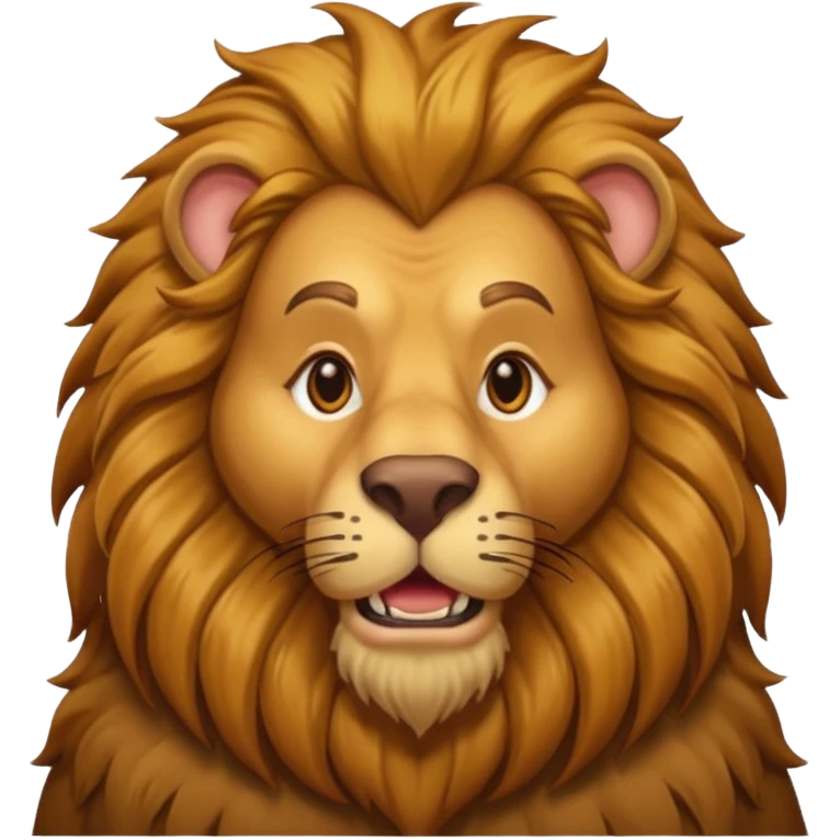 Cowardly Lion from The Land of Oz with golden brown fur emoji