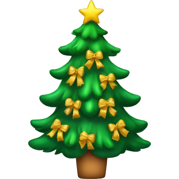 Christmas tree with bows emoji