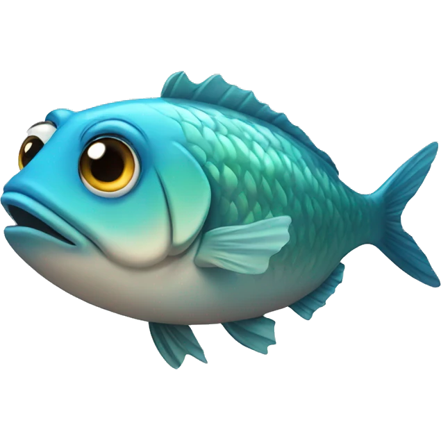 Fish wearing tiara emoji