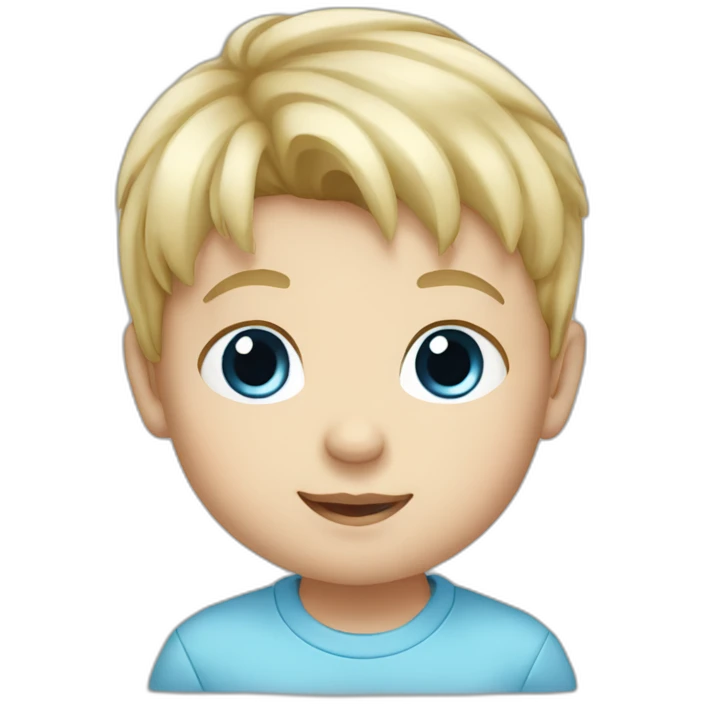 Baby boy blond hair blue eyes emoji