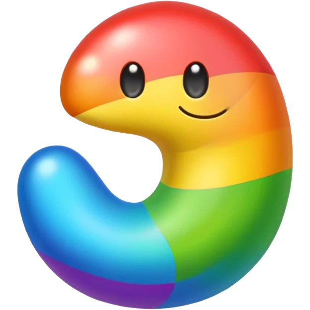Shiny raindbow Duolingo emoji