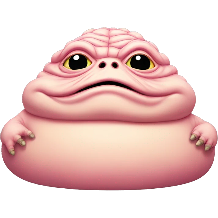 Pink Jabba the hutt emoji