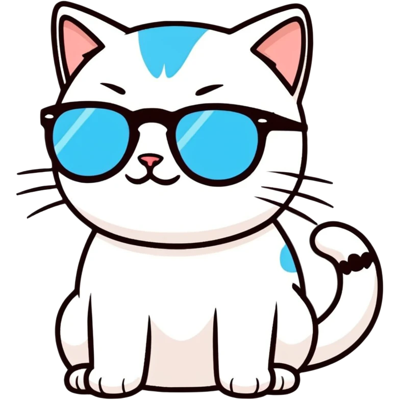 Cat with sunglasses emoji