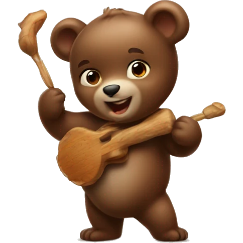 A playful and brazen baby bear.
Bringing wood and liking meat.
My hobbies are disturbing my grandfather, dancing while listening to music, and holding a surprise event. emoji