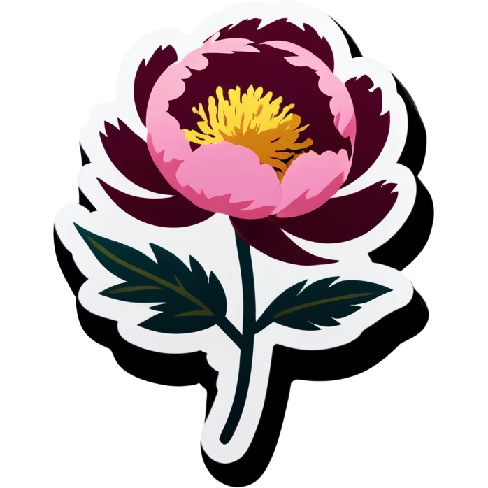 Peony flower emoji