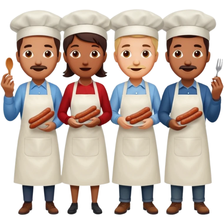 sausage eating people emoji