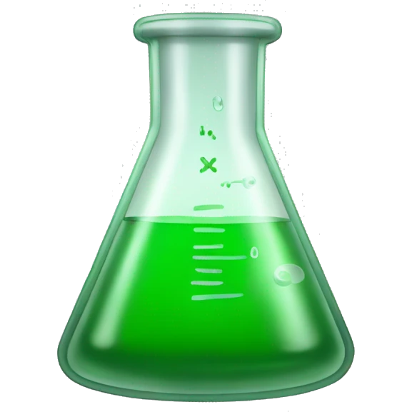 erlenmeyer flask with green liquid emoji