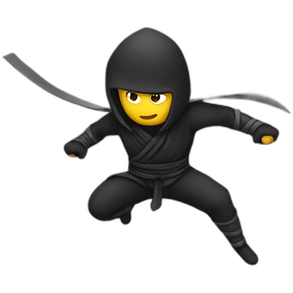 Flying-ninja emoji