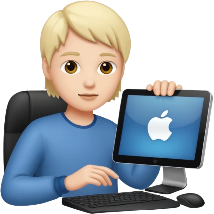 A PERSON USSING A PC emoji