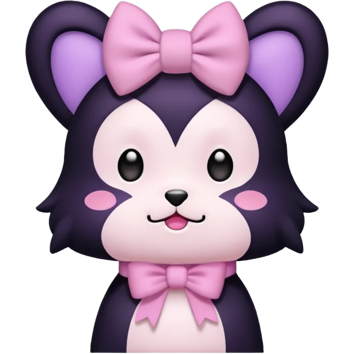 cute, Kuromi, purple, pastel emoji