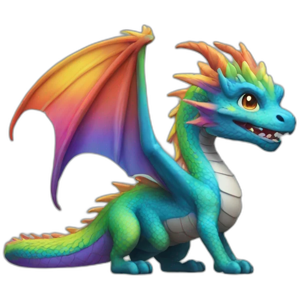 rainbow dragon emoji
