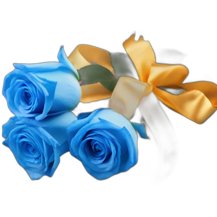 blue rose in gift box emoji
