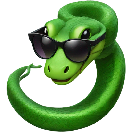Snake with sunglasses  emoji