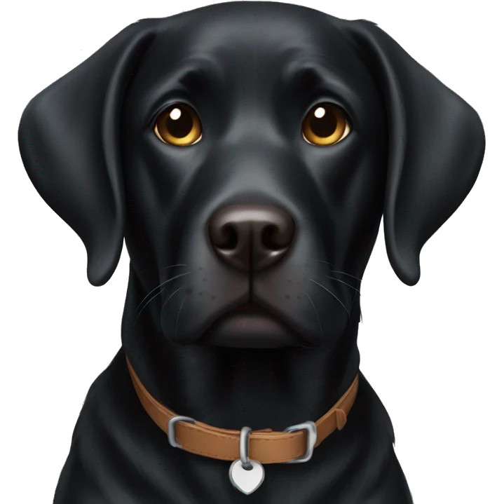 Black lab dog  emoji