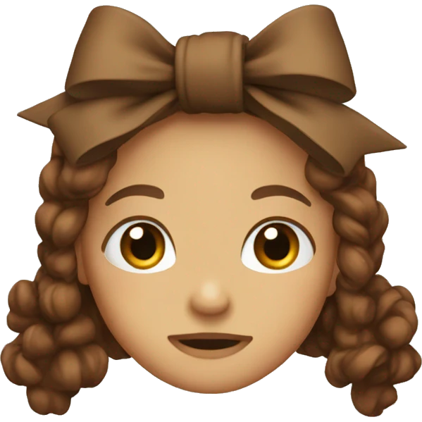 Brown bow emoji