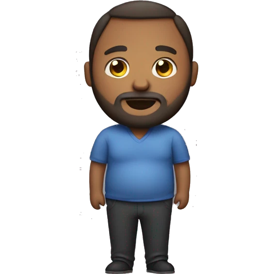 Man with beard and big stomach  emoji