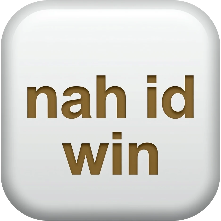 a text boxing saying nah id win emoji