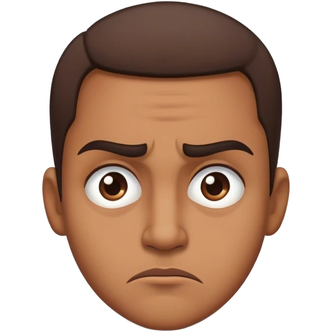 Cara de disgusto con ceja arriba emoji