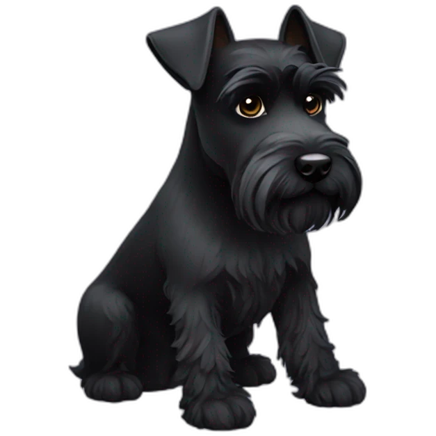 black miniature schnauzer emoji