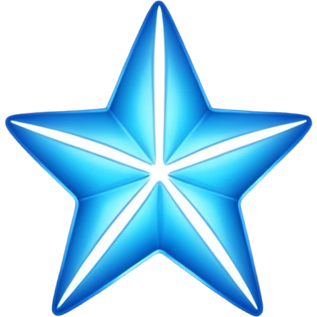 Estrella de color azul emoji