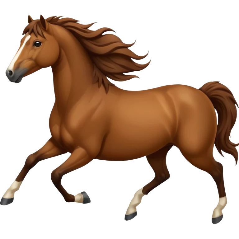 a beautiful wild running horse emoji