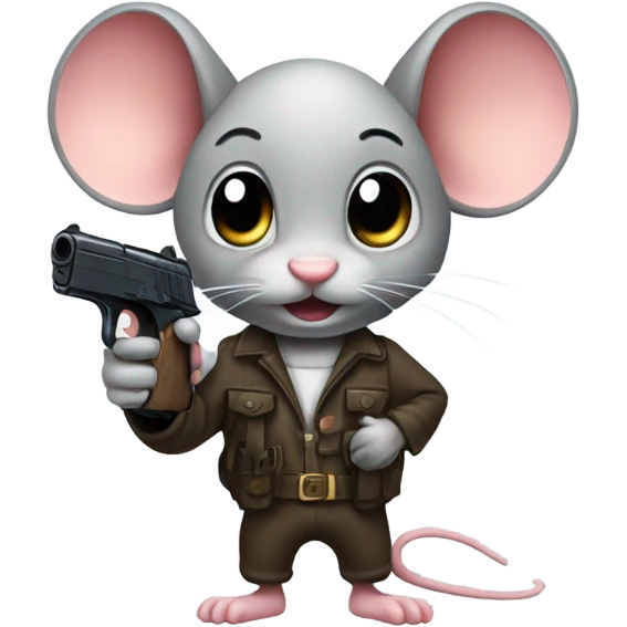 Mouse, gun emoji