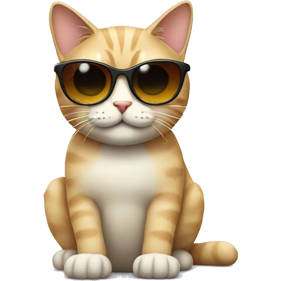 Cat with sunglasses emoji