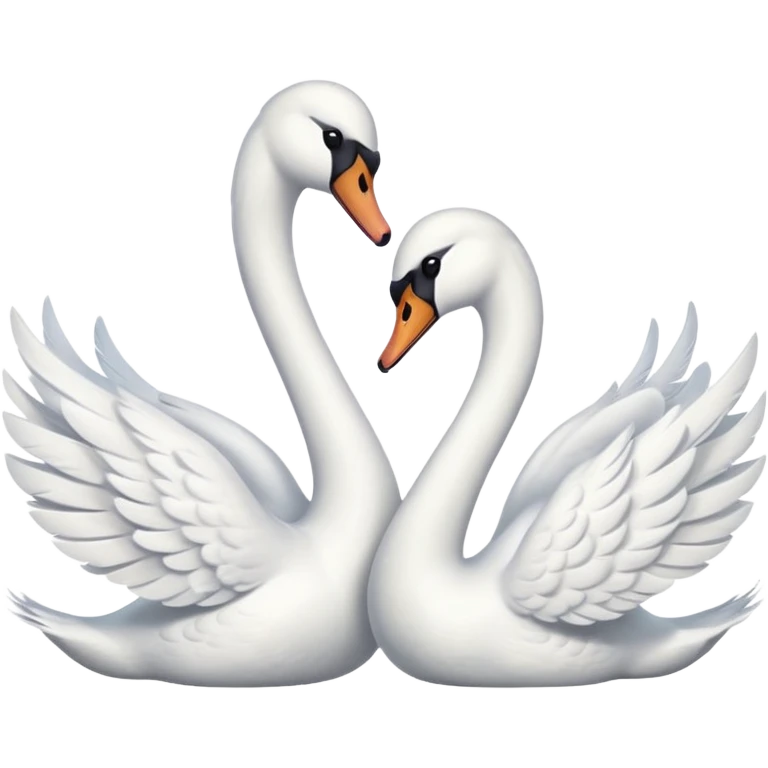 2 swans in love emoji