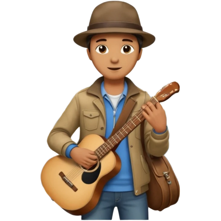 Rider with guitarcase,Metro Riders, inside metro train, no transparent, with background,full image , negative transparent, positive background. emoji