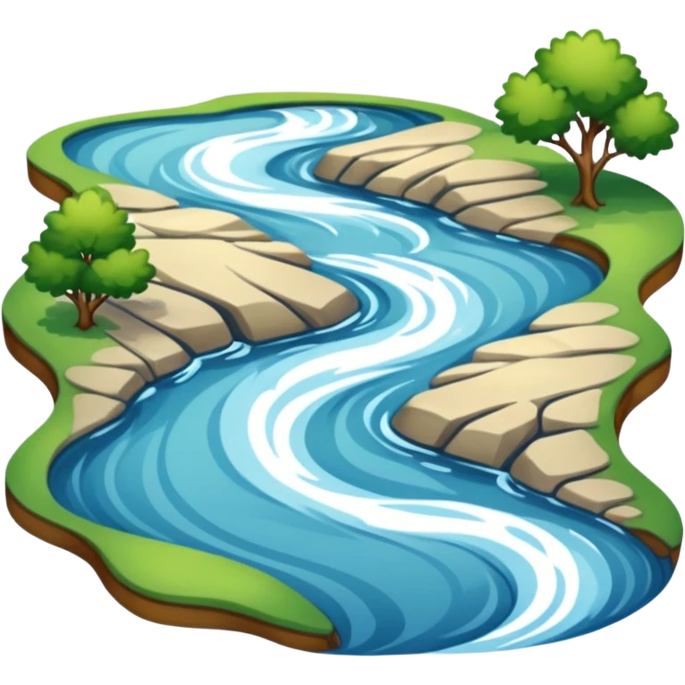Lake stream in delta emoji