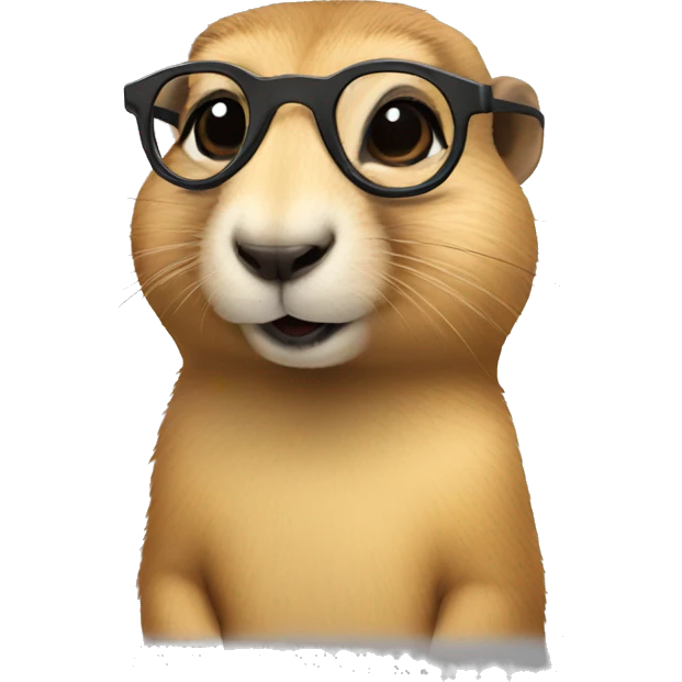 Prairie dog with glasses emoji